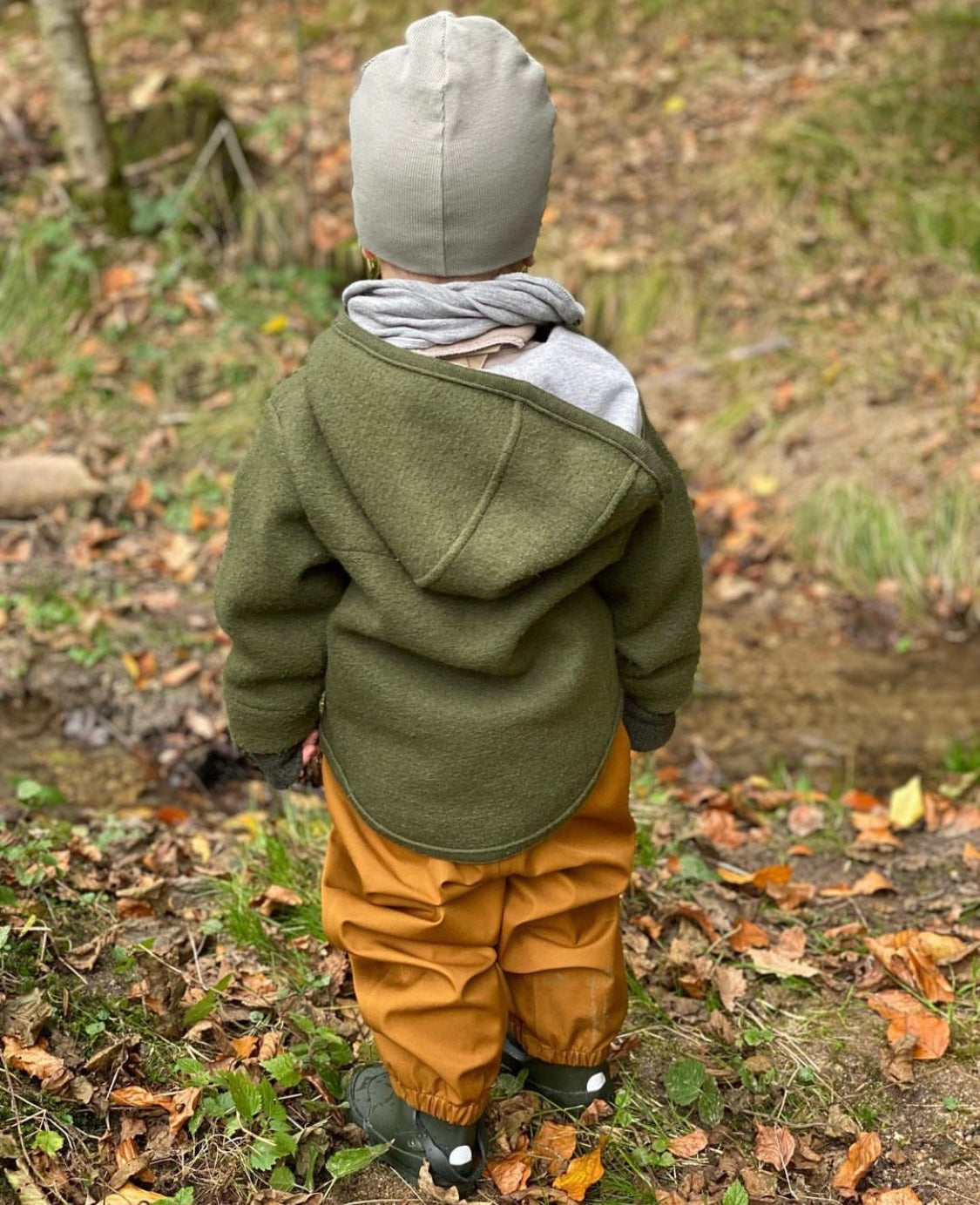 Boiled Wool Jacket/olive