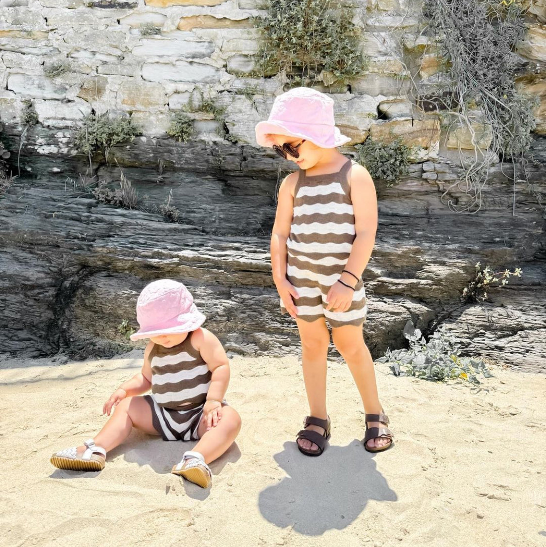 Summer Knit Shorts - Mud/Milk