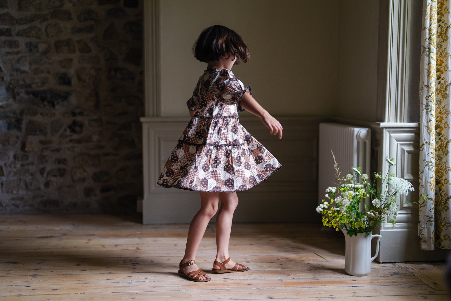 Esme Dress Patchwork Print