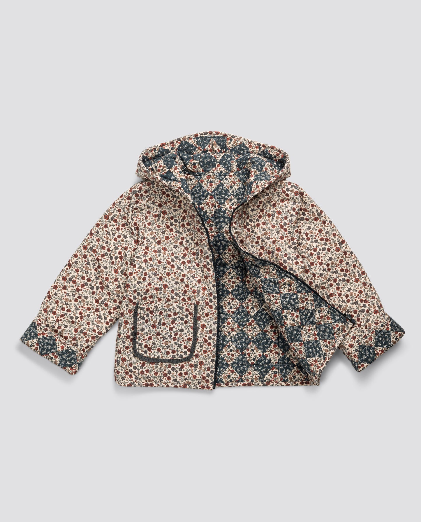 Jojo Reversible Jacket Harelquin Floral