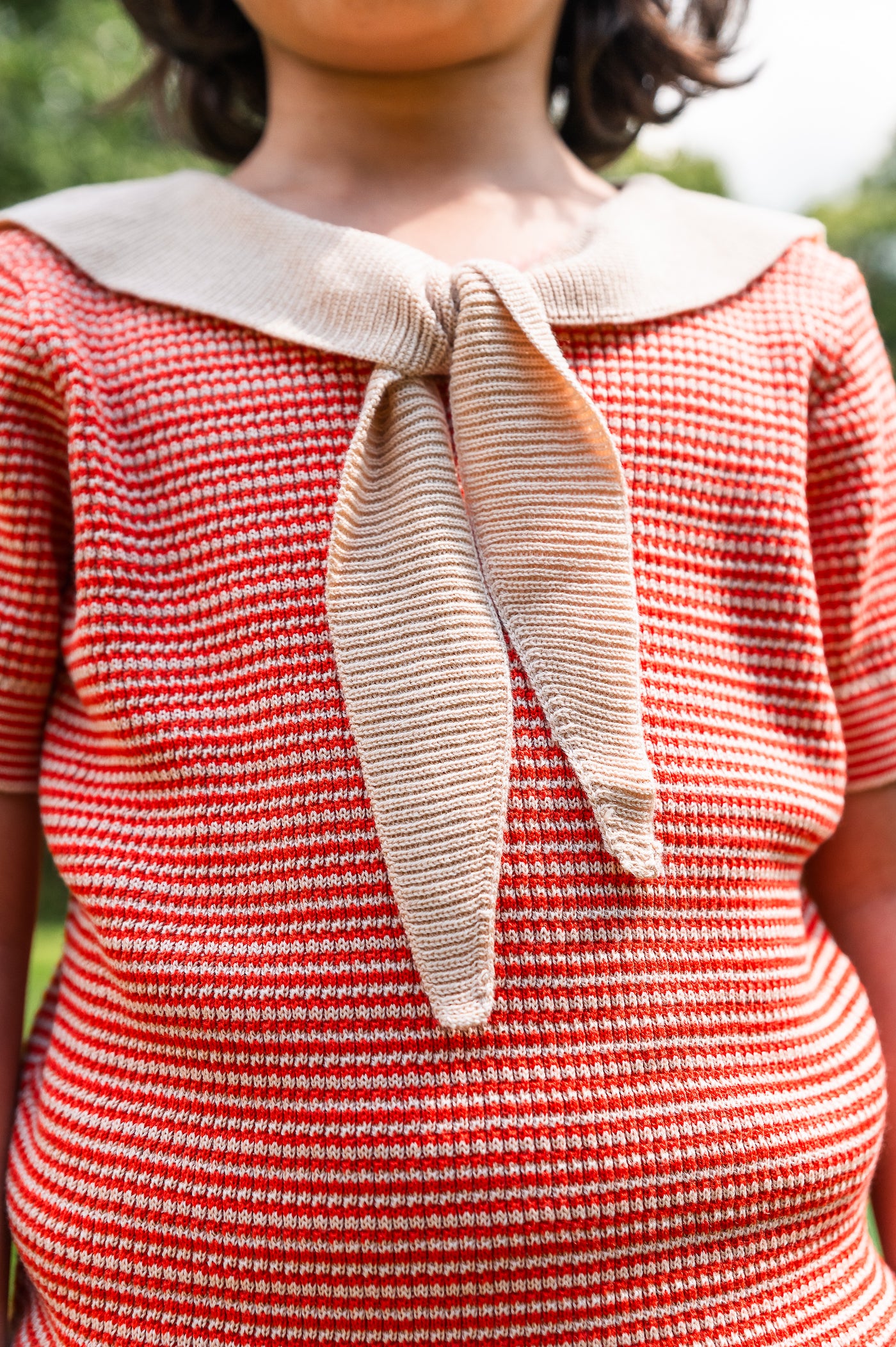 CHIC COLLARED TOP/RED