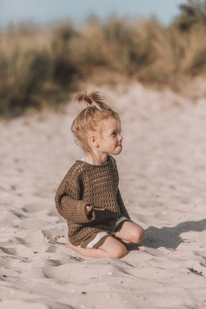 Summer Knit Shorts - Mud/Milk