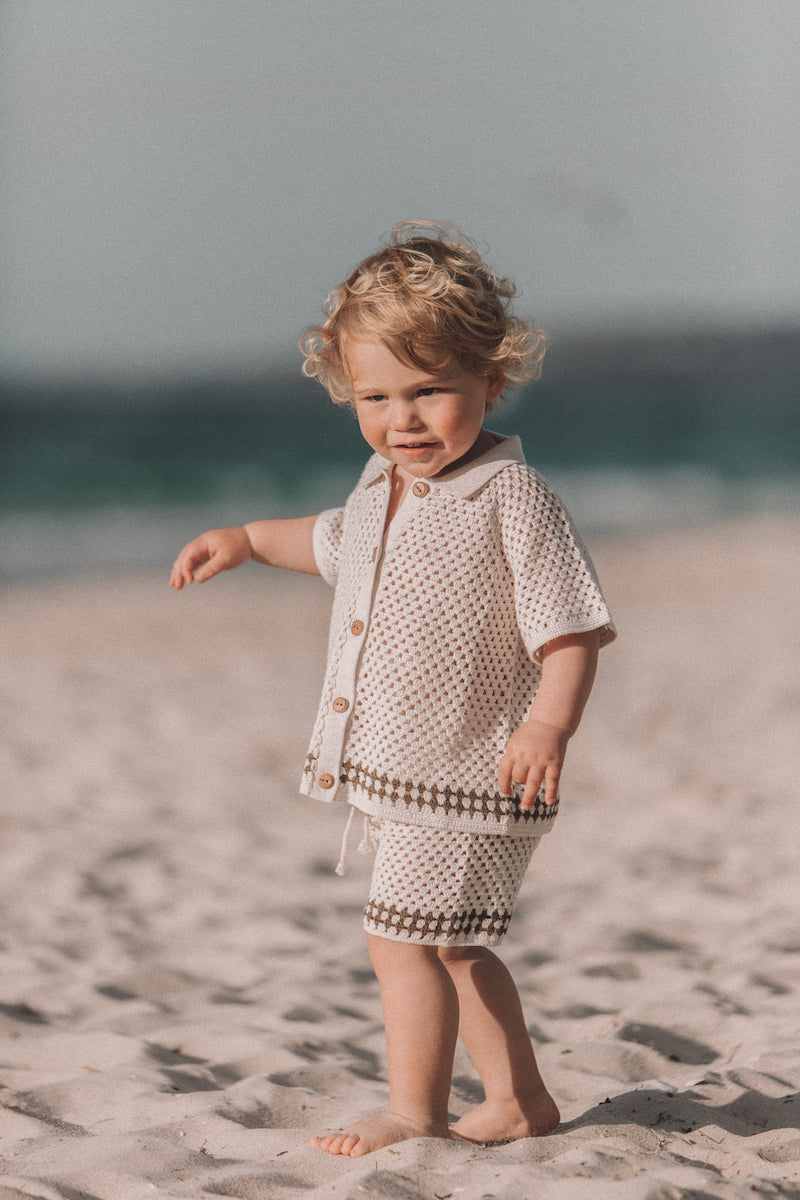 Hand Crochet Shorts - Coconut