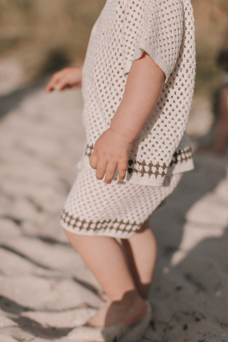 Hand Crochet Shorts - Coconut