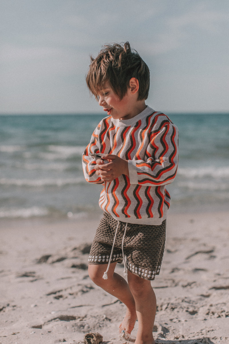 Hand Crochet Shorts - Mud