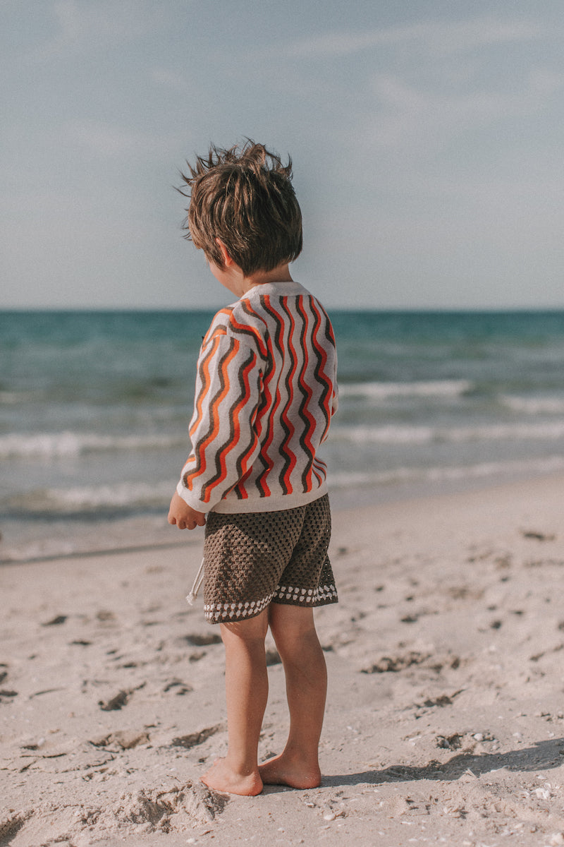 Hand Crochet Shorts - Mud