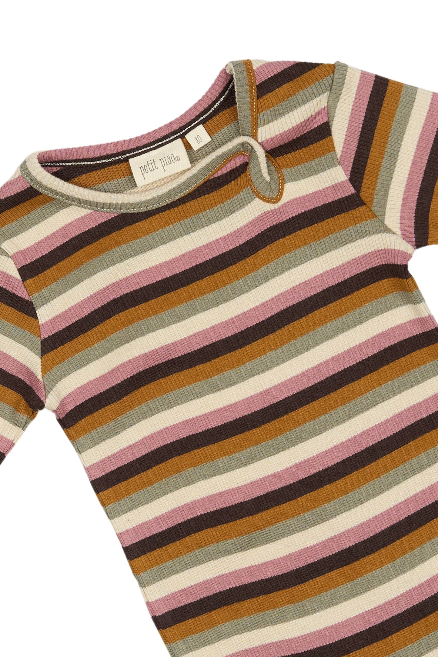 Baby Body L/S Modal Multi Striped/Nostalgic rose