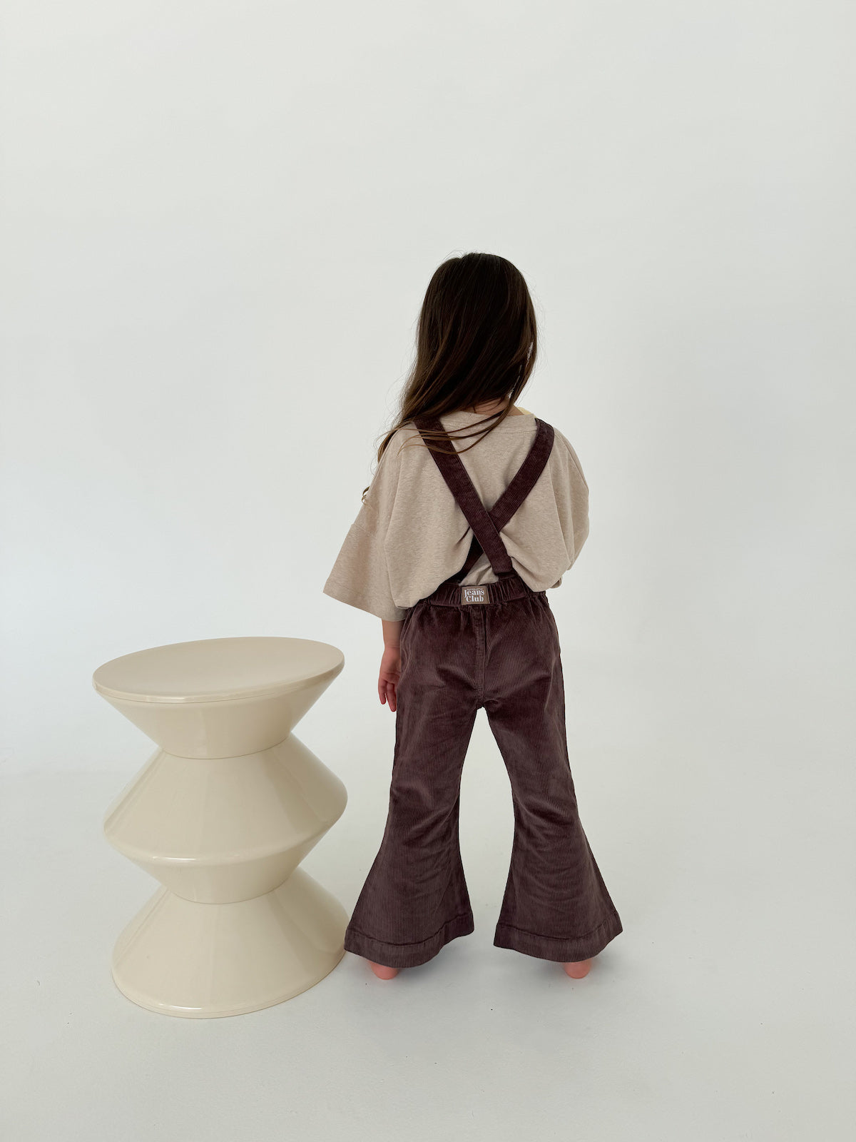 FARRAH FLARE OVERALL - BROWN CORD
