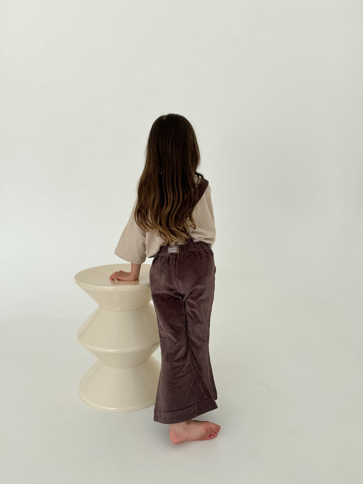 FARRAH FLARE OVERALL - BROWN CORD