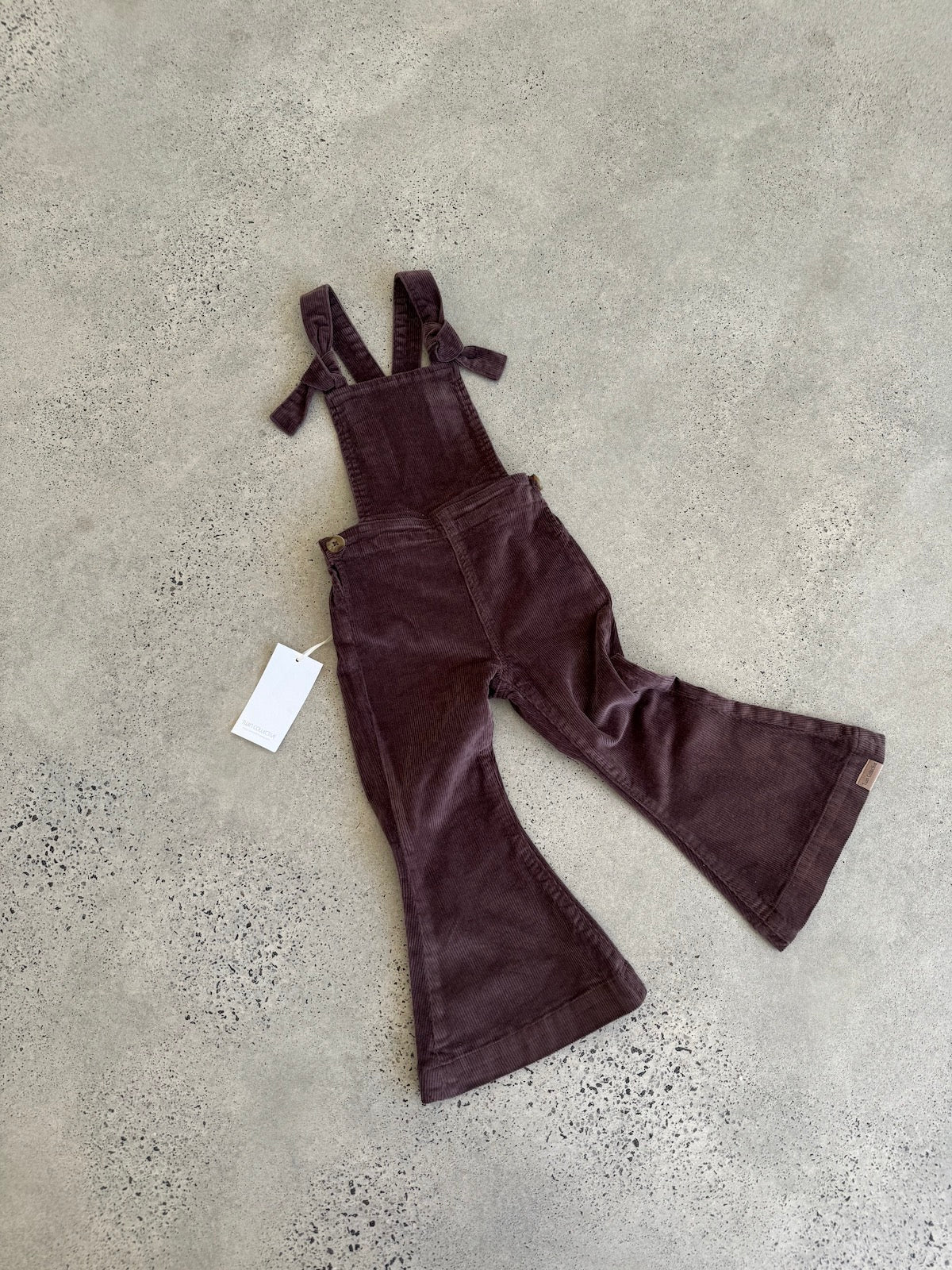 FARRAH FLARE OVERALL - BROWN CORD