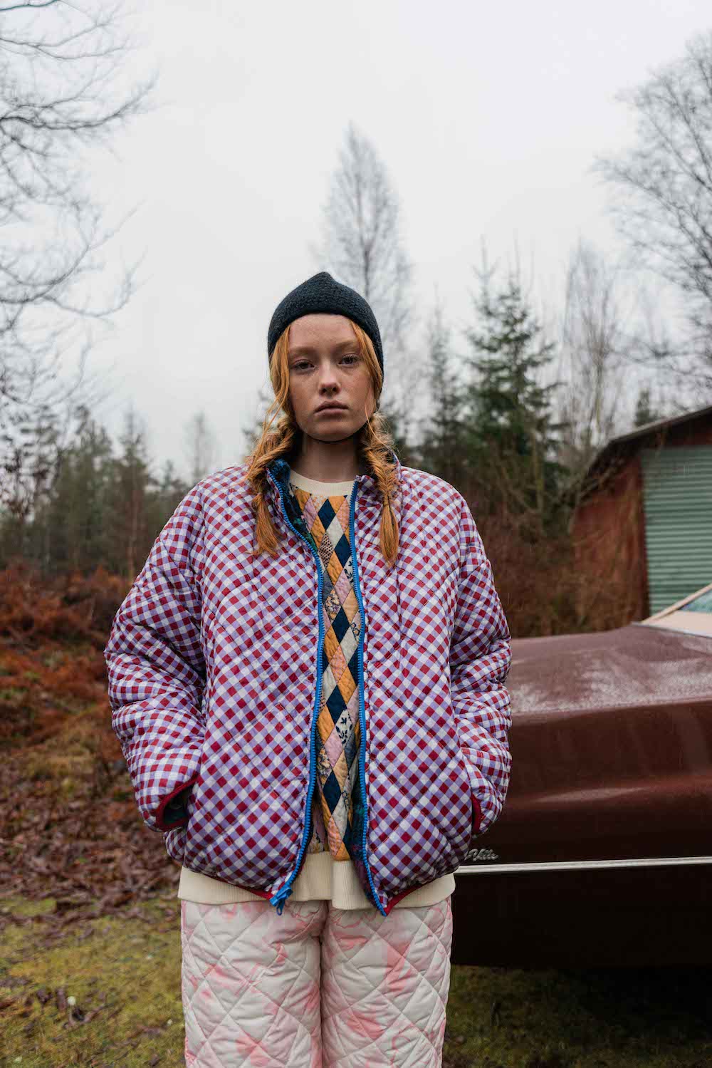 MULTICOLOR CHECKS REVERSIBLE JACKET/MULTICOLOR WOVEN