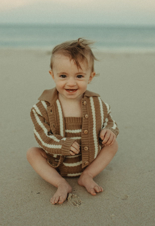Knitted Botton Up Cardigan - Cedar