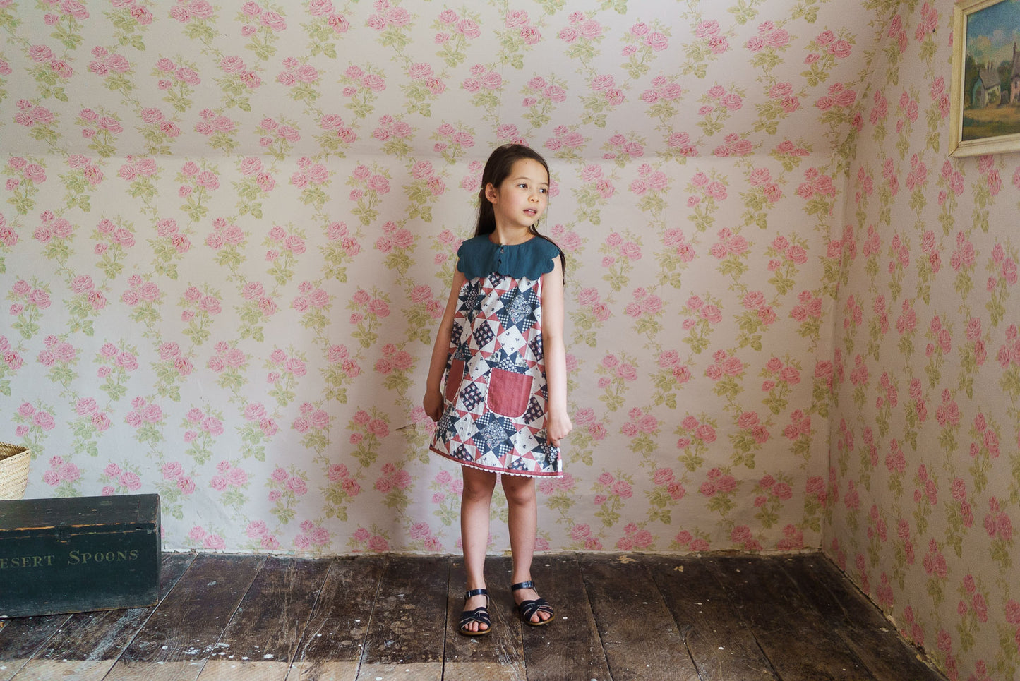 Hannah Dress Patchwork Floral