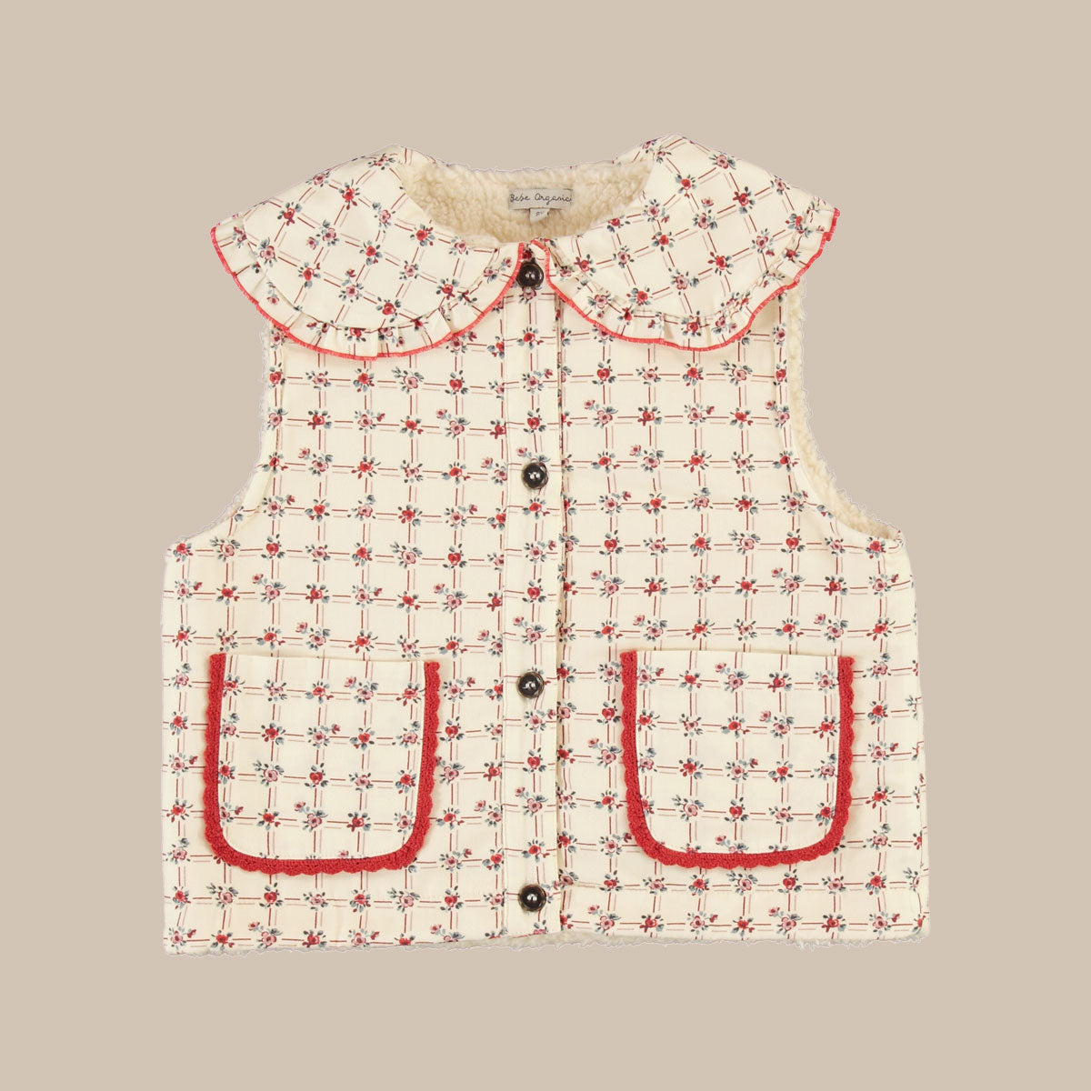LISSY VEST/GEOMETRIC ROSES