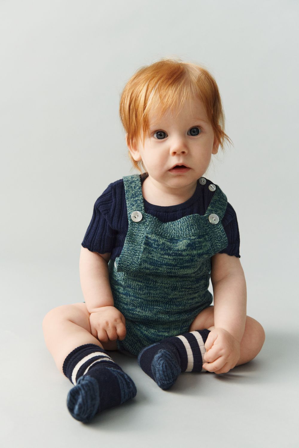 Baby Rib Bodysuit/DARK NAVY