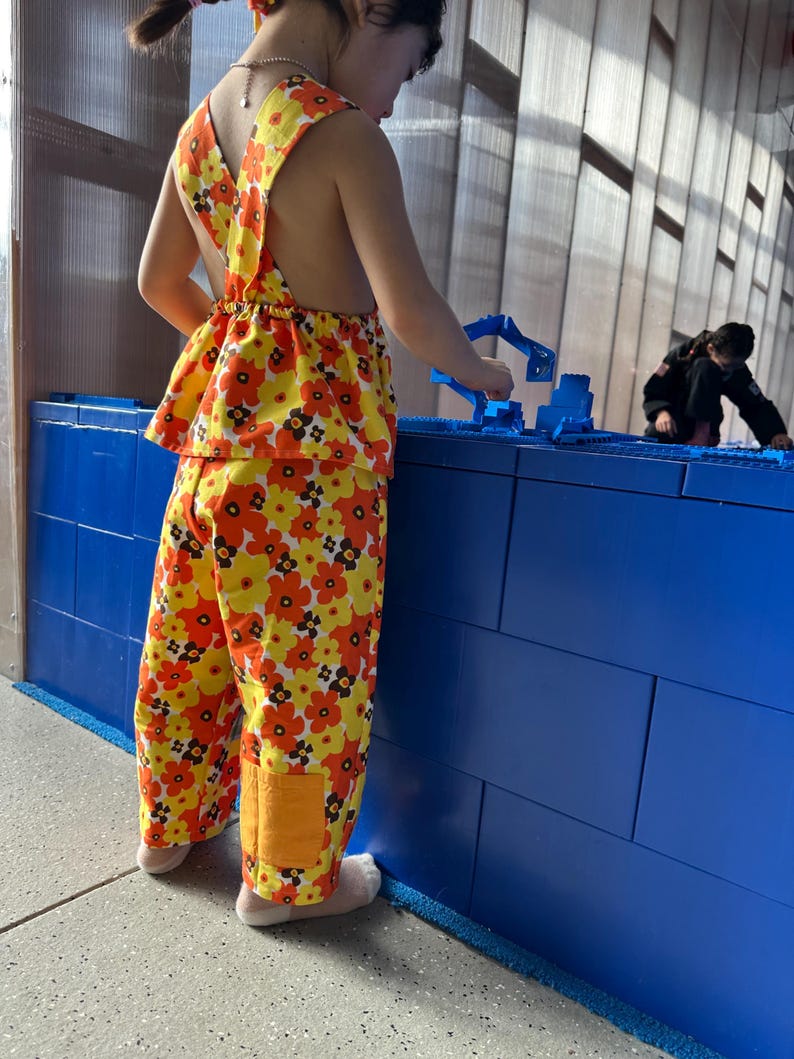 Bandana,Apron,Pants 3Set/Retro Rose