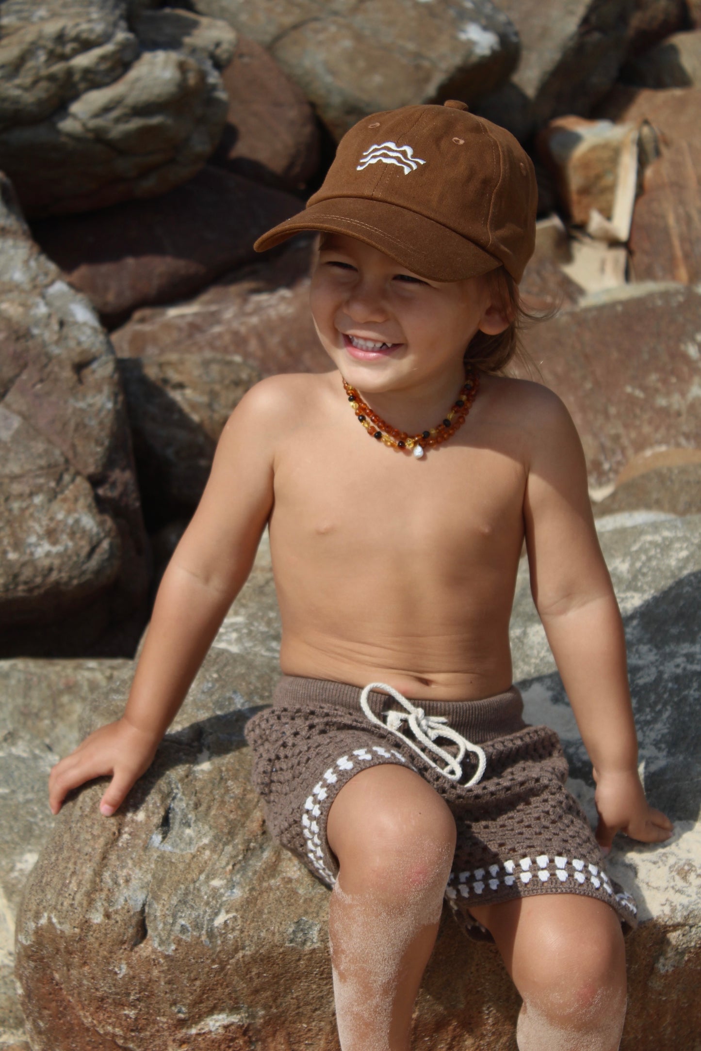Hand Crochet Shorts - Mud