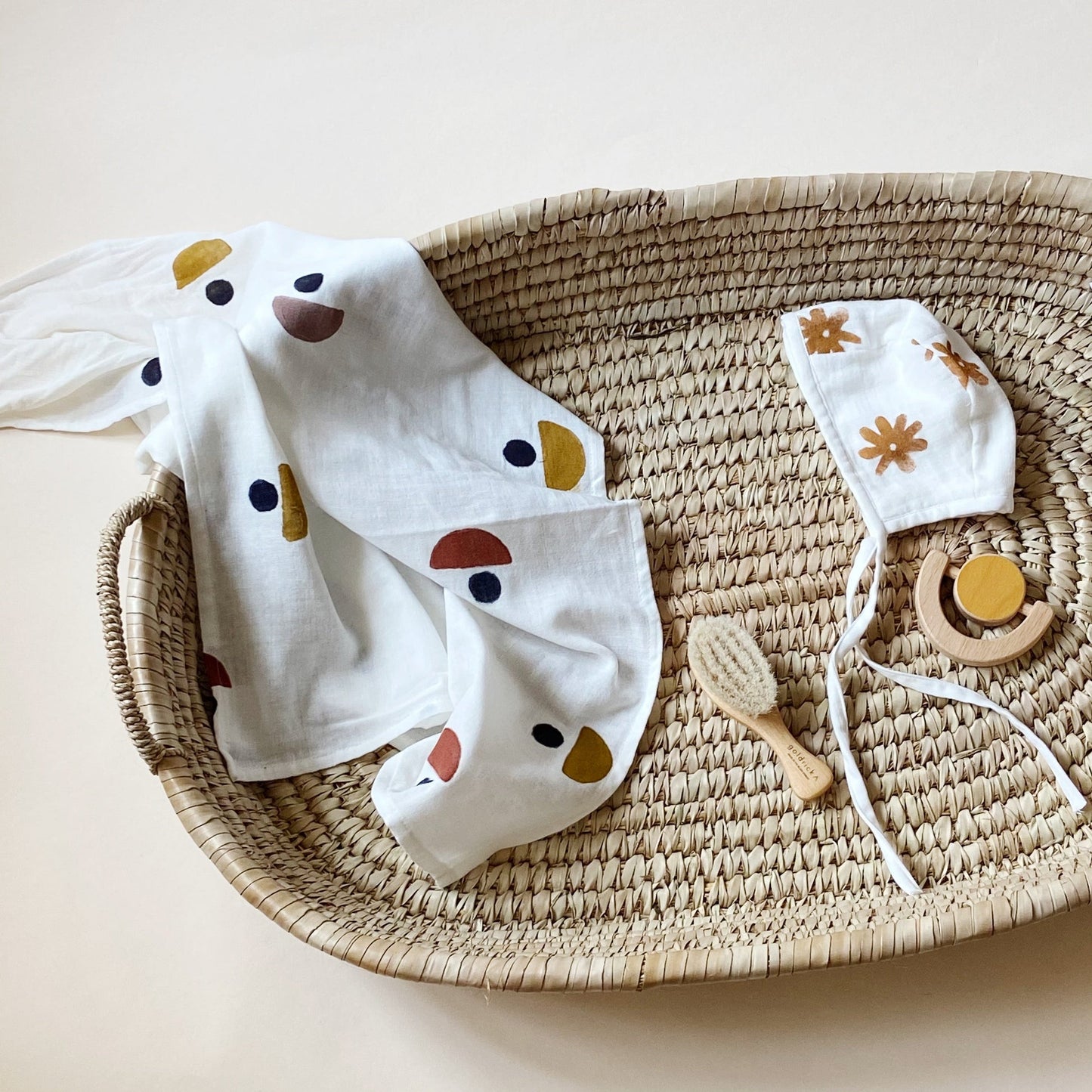 Organic Cotton Muslin Square / Moon(swaddle 2BUY10%OFF)