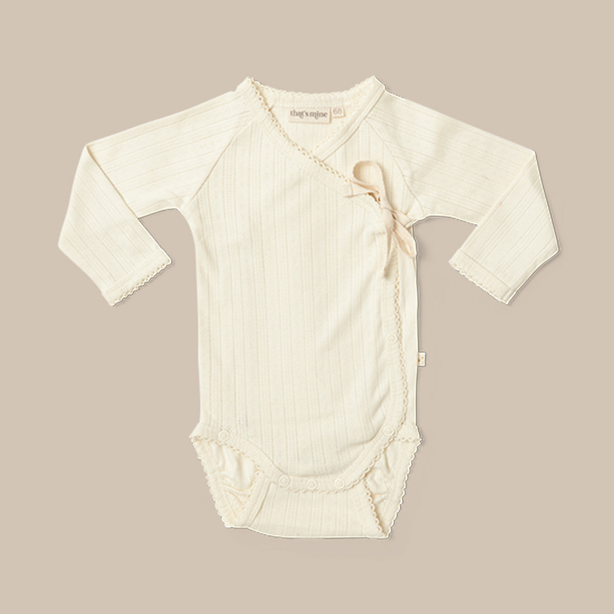 AVA WRAP BABY BODYSTOCKING/Antique white