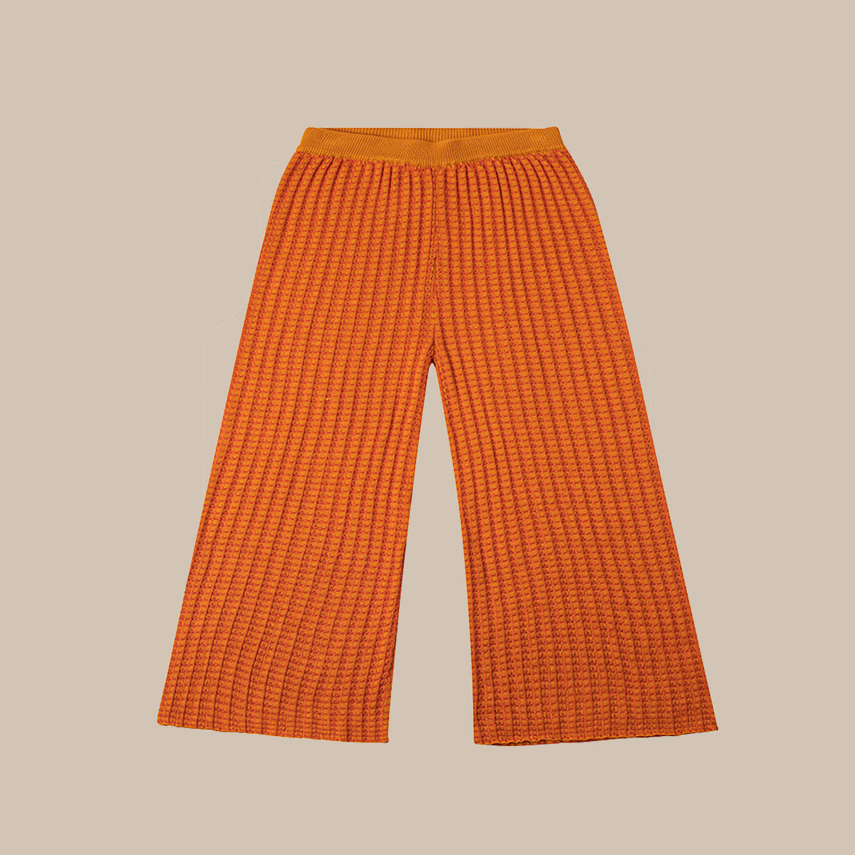 WIDE LEG TROUSERS (ANKLE LENGTH)/ORANGE/MUSTARD