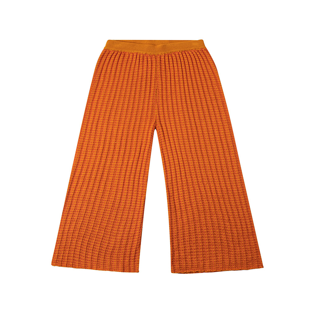 WIDE LEG TROUSERS (ANKLE LENGTH)/ORANGE/MUSTARD