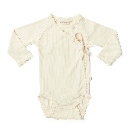 AVA WRAP BABY BODYSTOCKING/Antique white