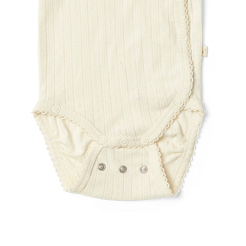 AVA WRAP BABY BODYSTOCKING/Antique white