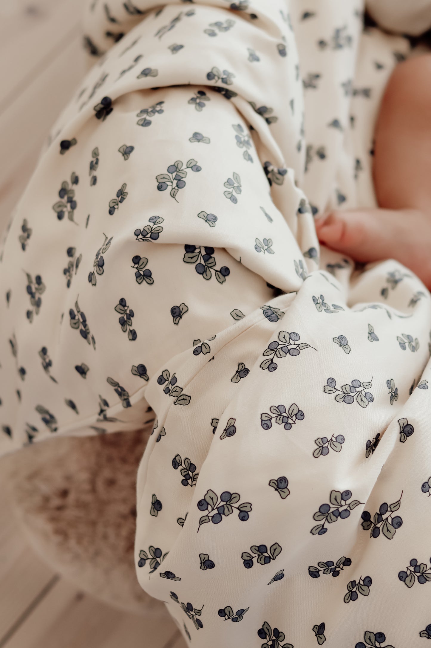 BEDDING BLUEBERRY(ベビー布団・枕カバーセット)Blueberry print