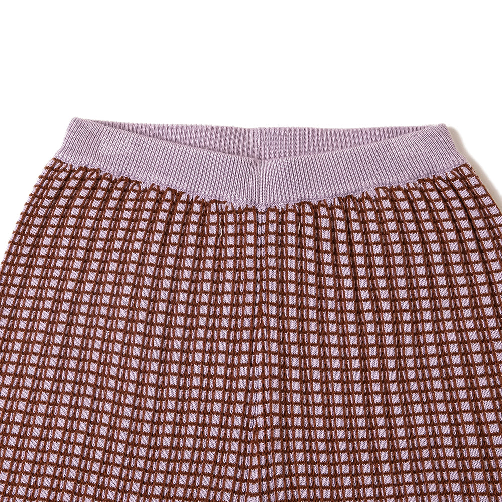 【Only 1 left】WIDE LEG TROUSERS (ANKLE LENGTH)/LIGHT MAUVE/CHOCO