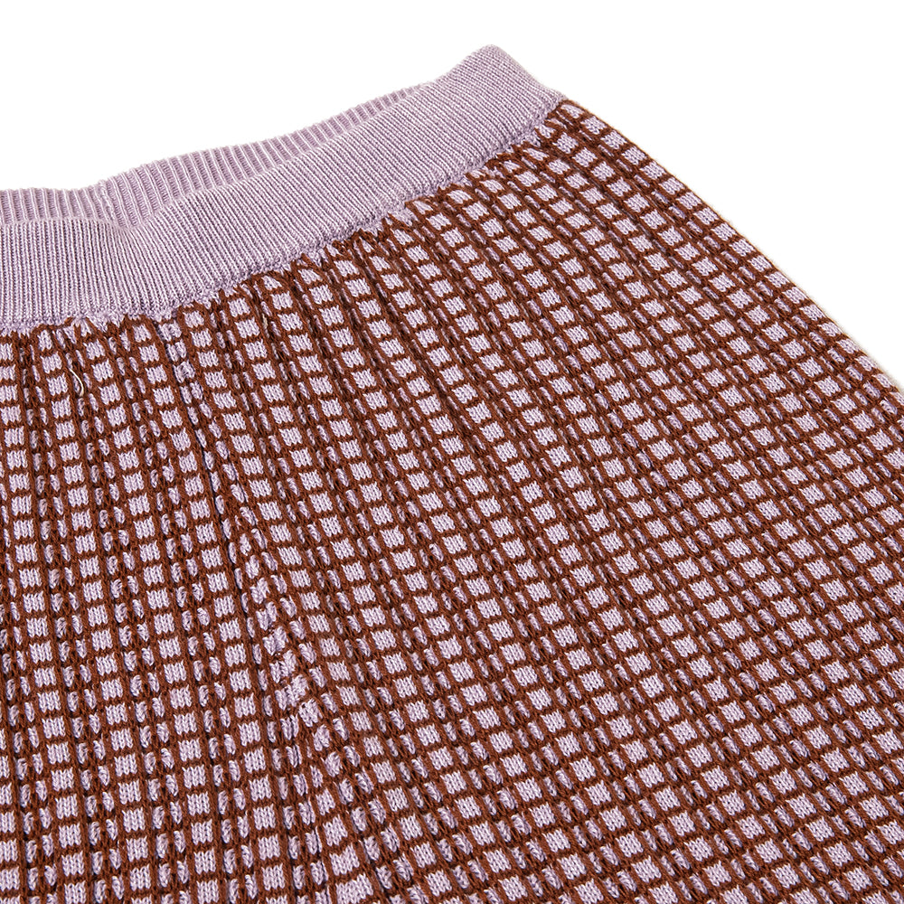 【Only 1 left】WIDE LEG TROUSERS (ANKLE LENGTH)/LIGHT MAUVE/CHOCO