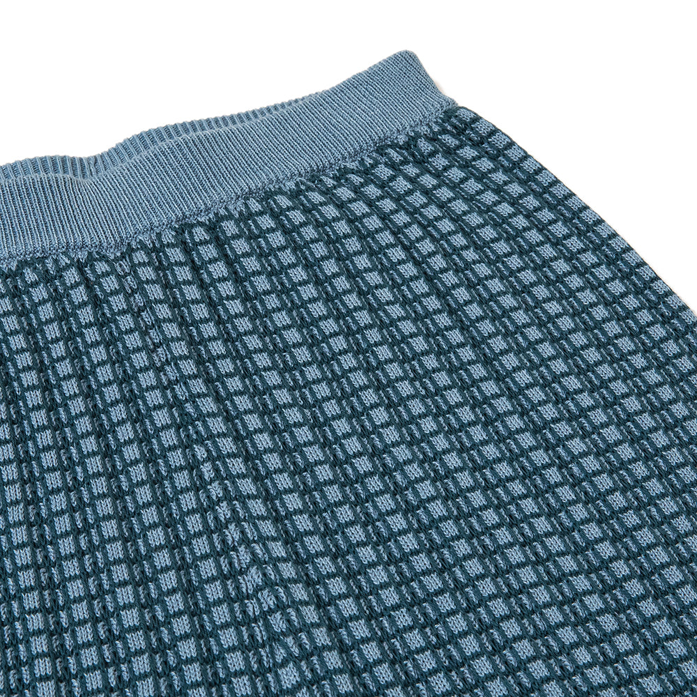 WIDE LEG TROUSERS (ANKLE LENGTH)/NAVY/GREYISH BLUE