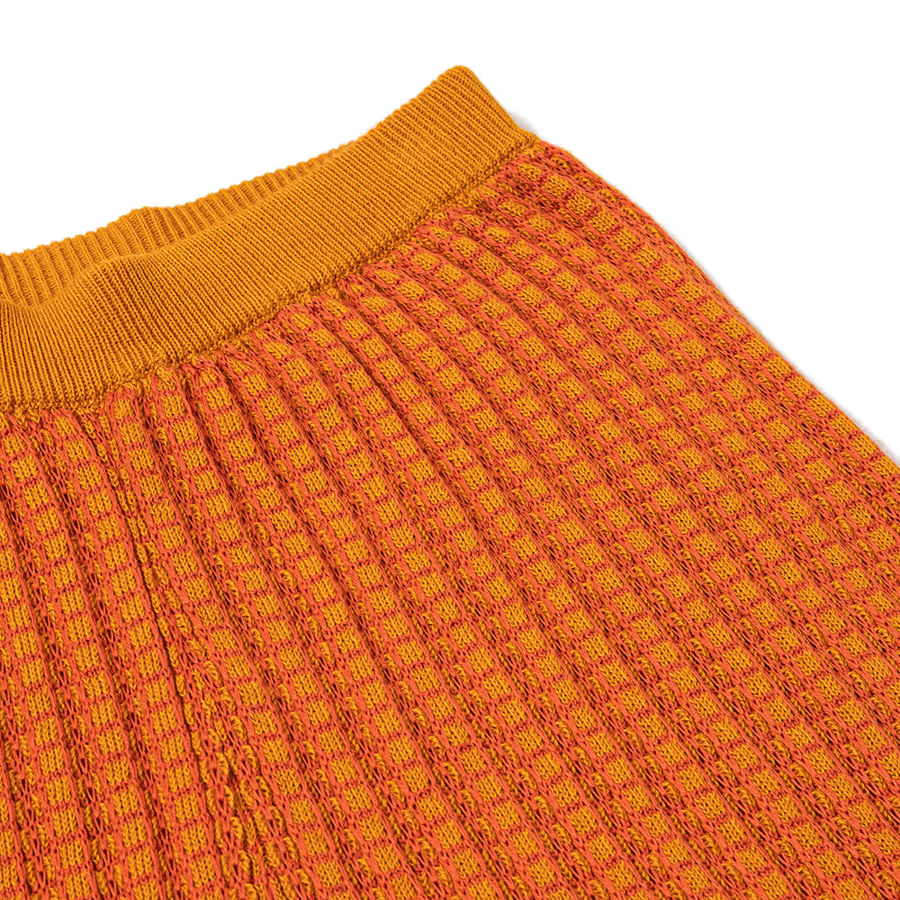 WIDE LEG TROUSERS (ANKLE LENGTH)/ORANGE/MUSTARD
