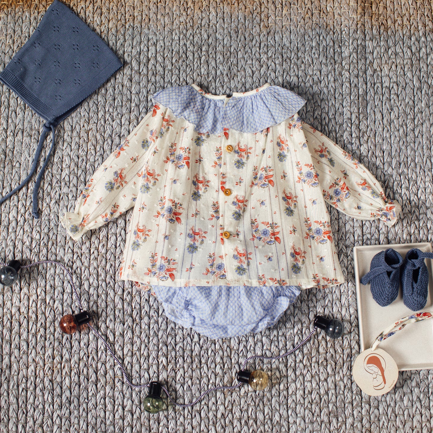 Cantina embroidery blouse&bloomer