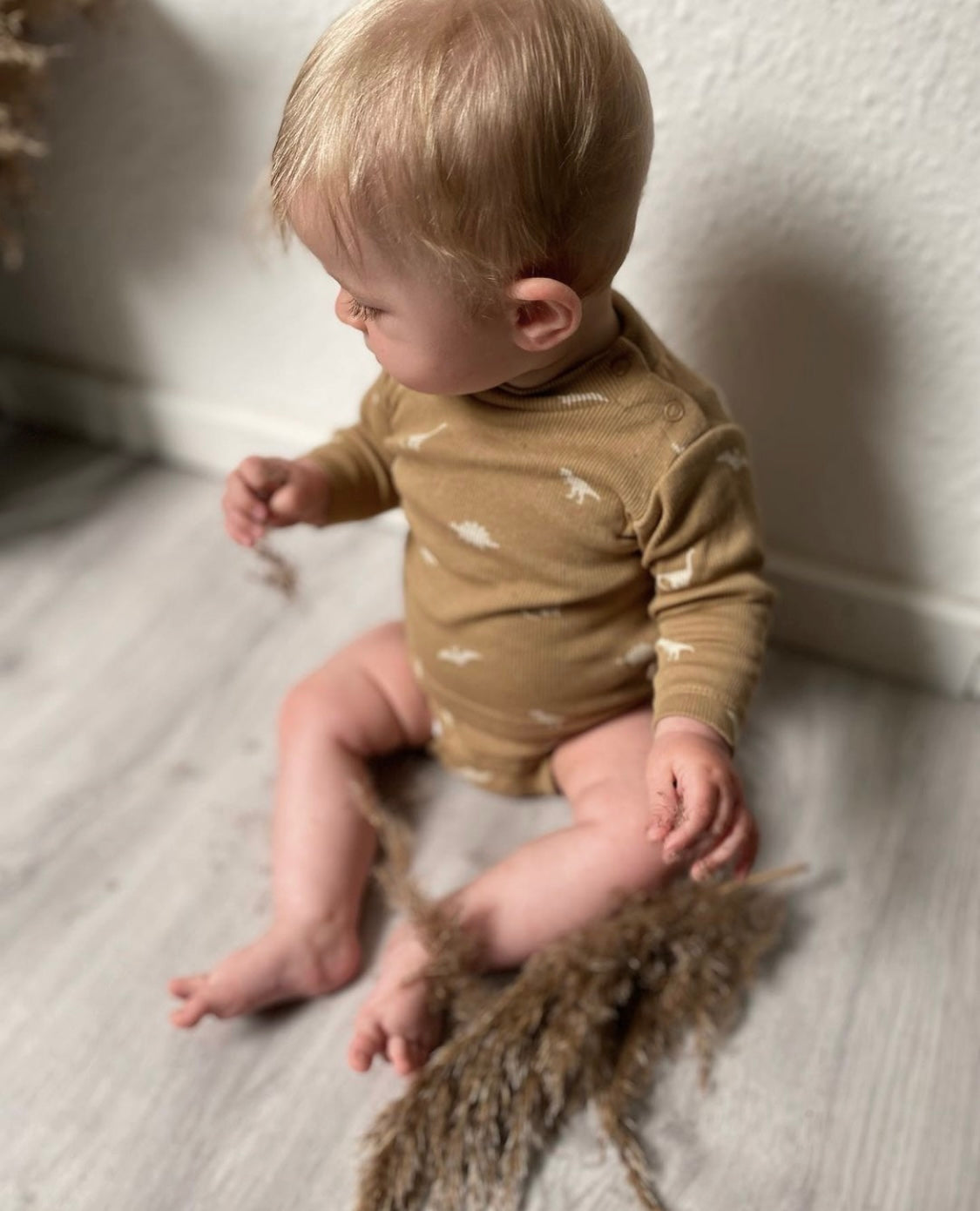 BICHETTE WRAP BABY BODYSTOCKING/Dinosaur kelp