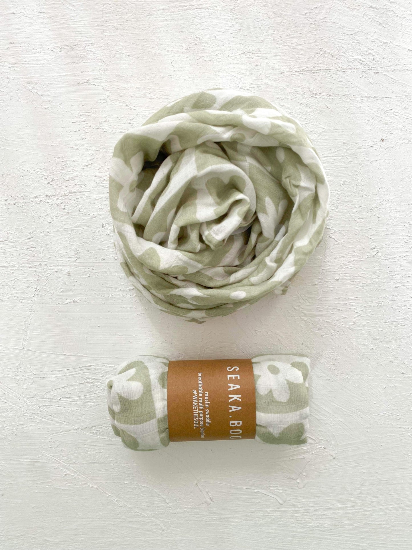 WRAP Bamboo Cotton /Sage Soli(swaddle 2BUY10%OFF)