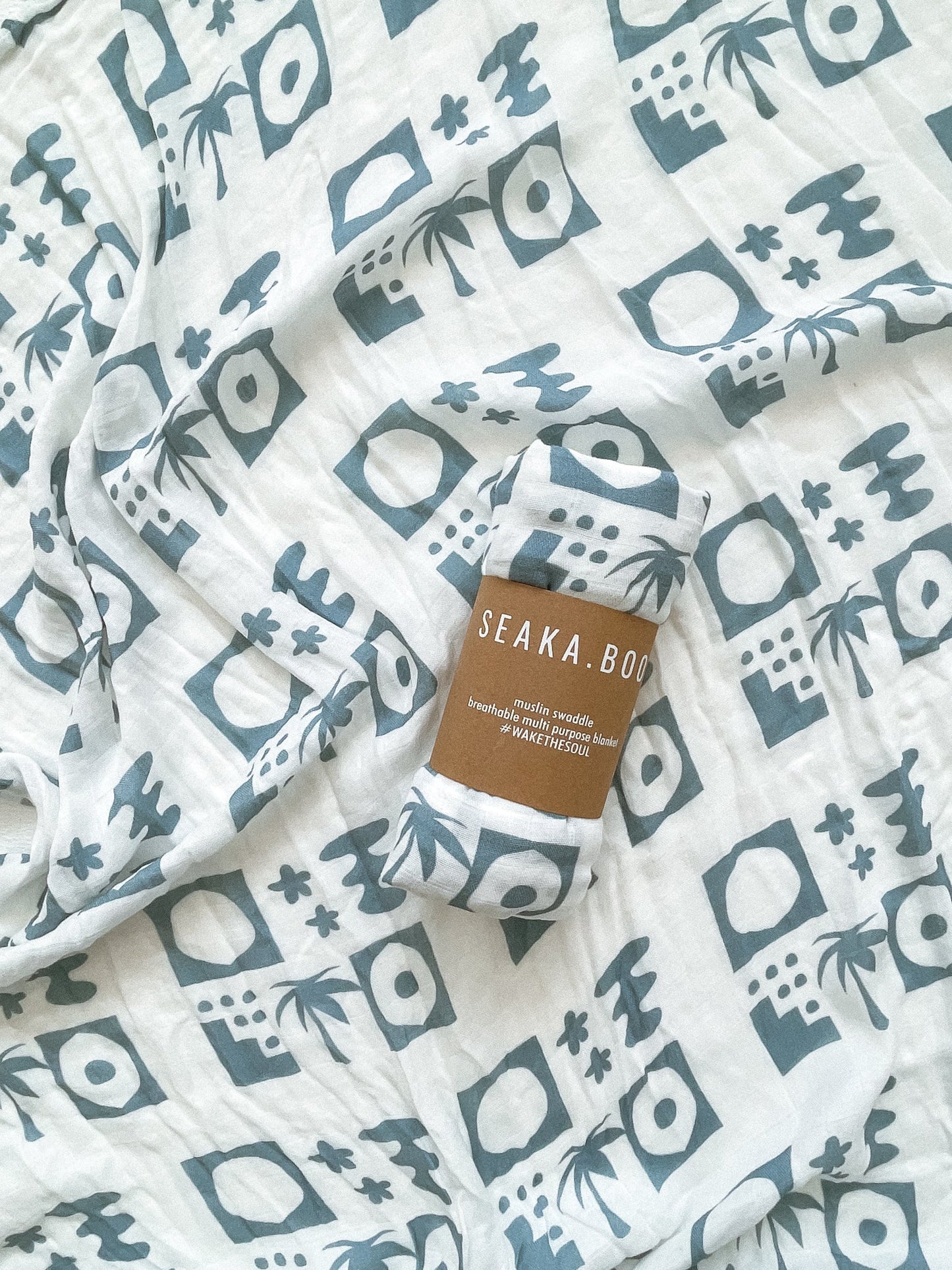 WRAP Bamboo Cotton /Umi Blue(swaddle 2BUY10%OFF)