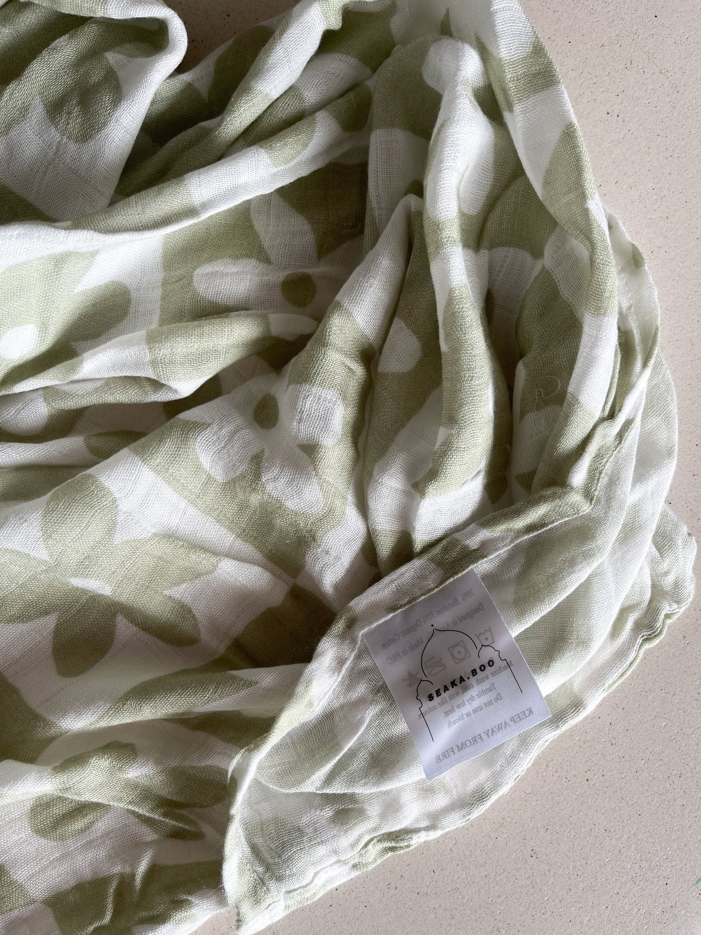 WRAP Bamboo Cotton /Sage Soli(swaddle 2BUY10%OFF)