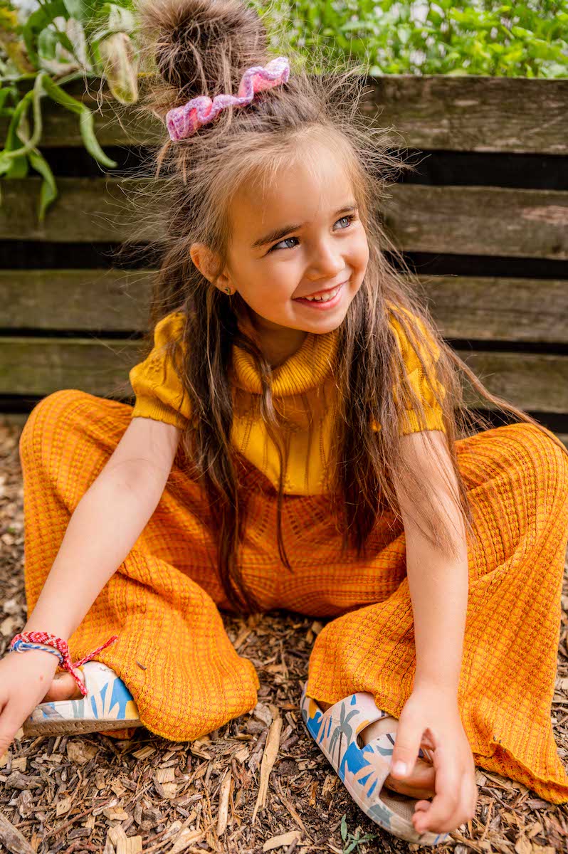 WIDE LEG TROUSERS (ANKLE LENGTH)/ORANGE/MUSTARD