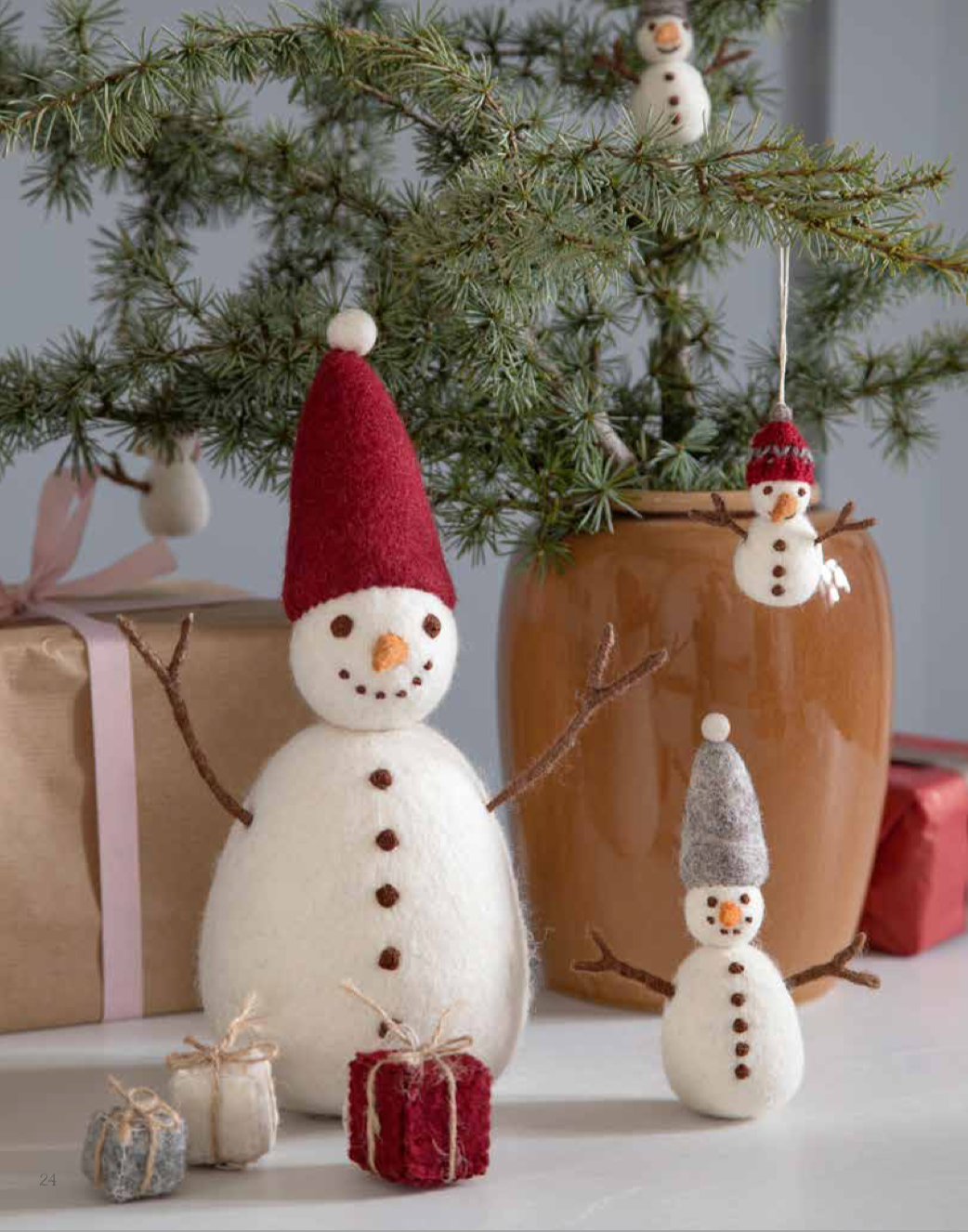 Snowman w/Hat - Set of 3