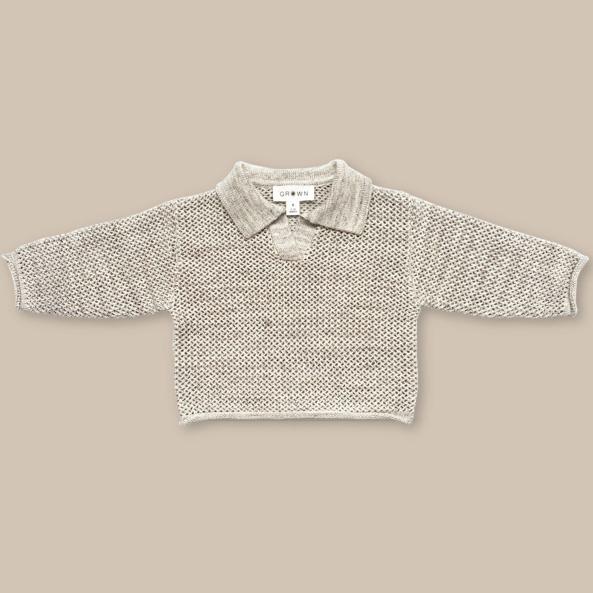 Open-Knit Collar Pull Over - Wheat