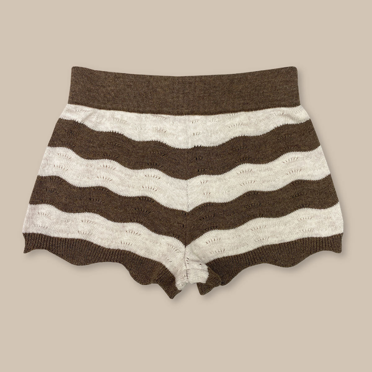 Summer Knit Shorts - Mud/Milk