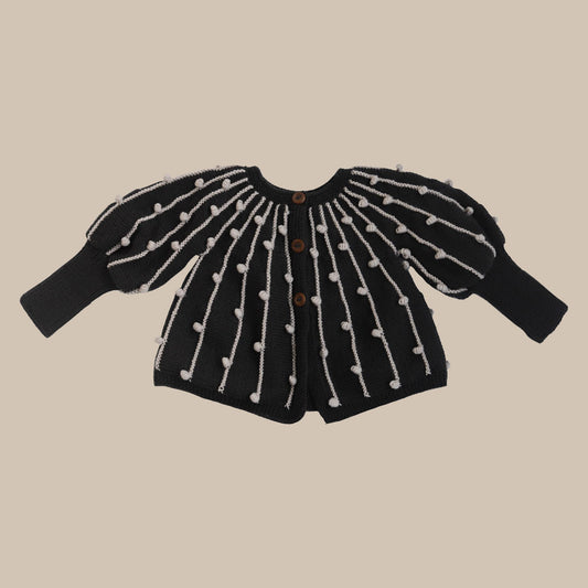 Marion Cardigan/Charcoal/Moonstone