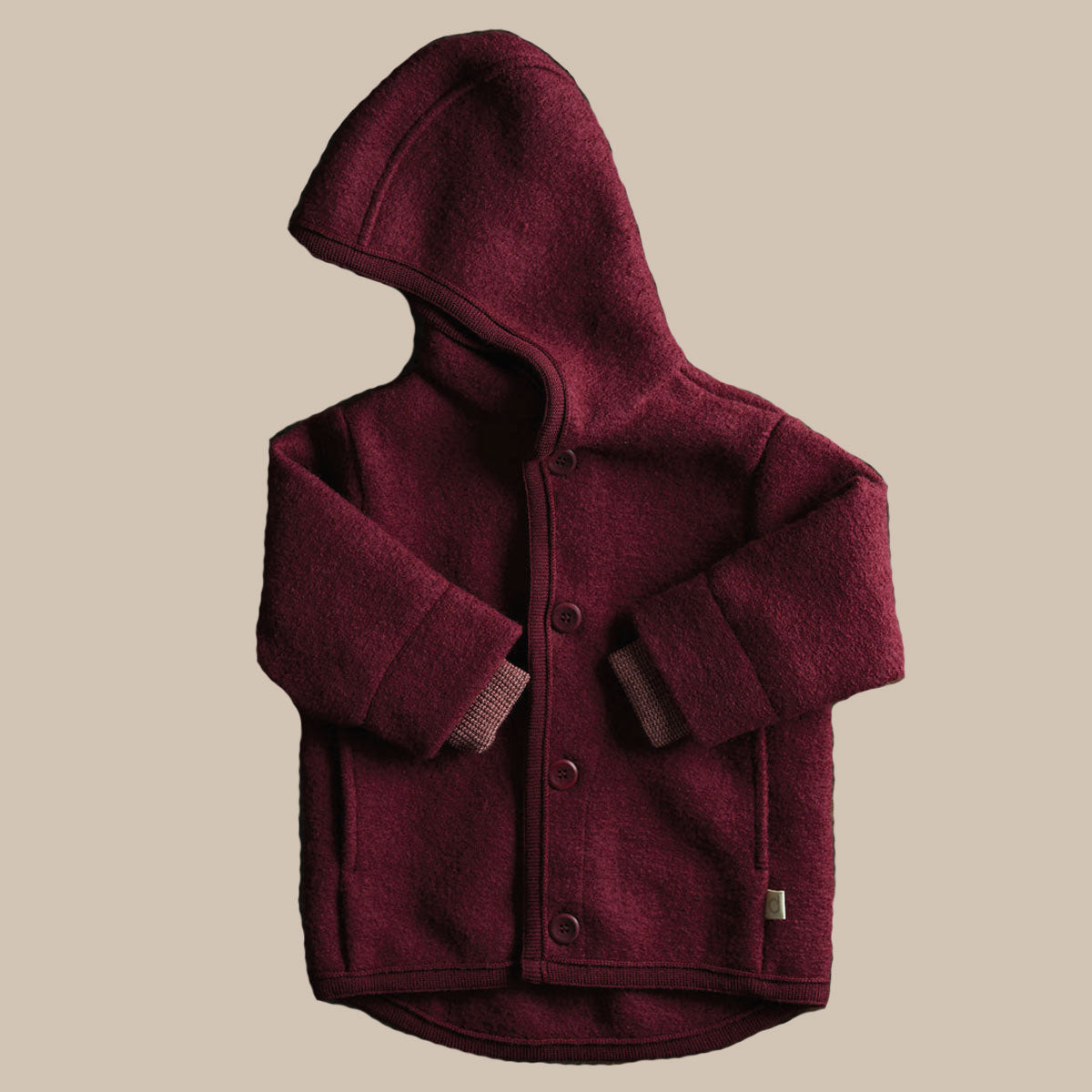 Boiled Wool Jacket/cassis