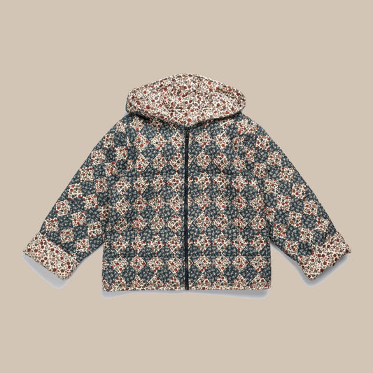 Jojo Reversible Jacket Harelquin Floral
