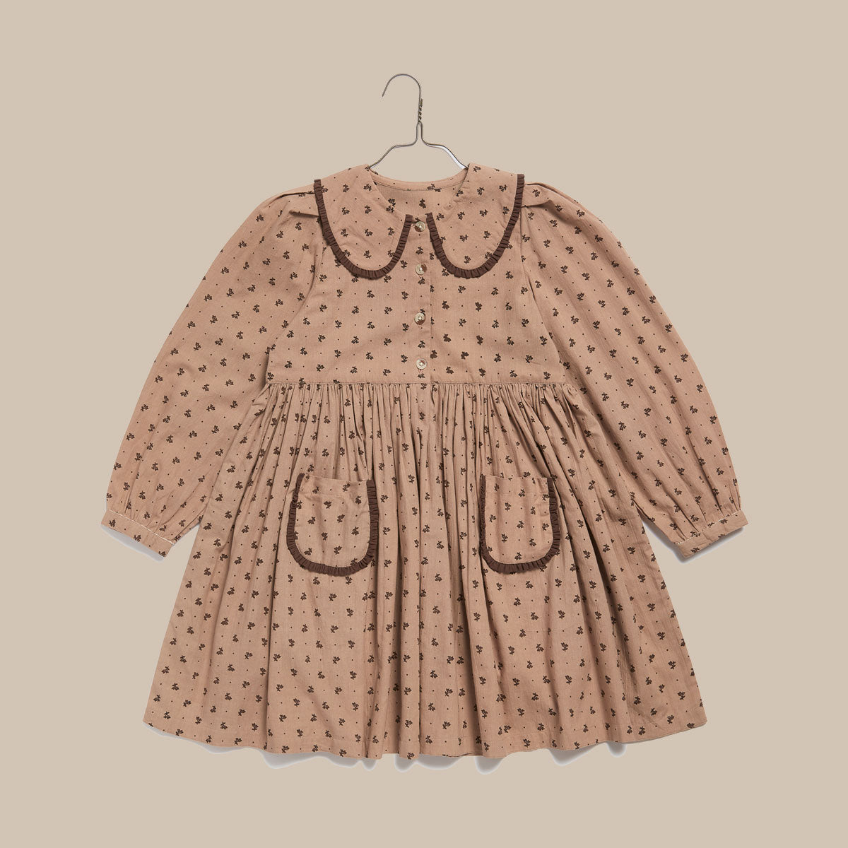 Little Cotton Clothes Katie Dress in Rosehip Floral リトルコットン