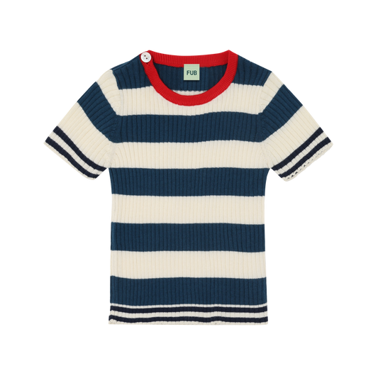 Baby Thick Striped Top/ECRU/OCEAN