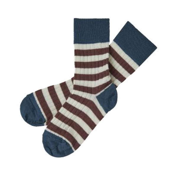 Classic Stripe Socks/POND BLUE/CLAY