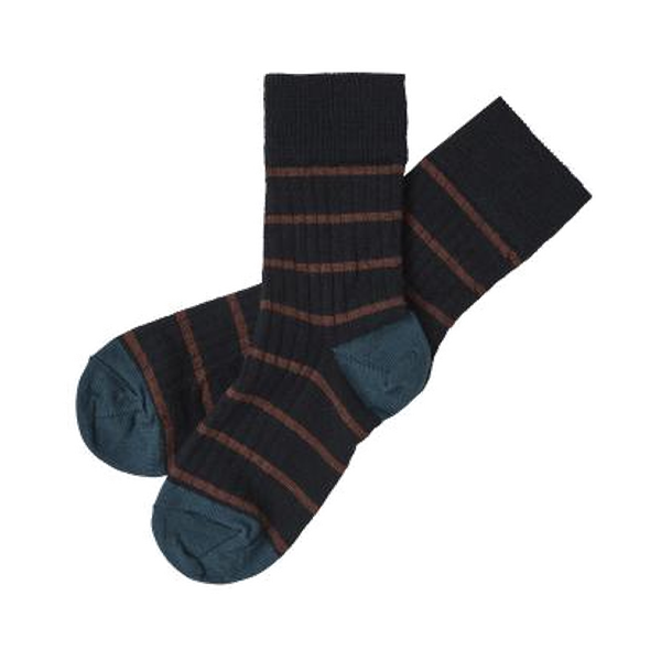 Thin Stripe Socks/DARK NAVY