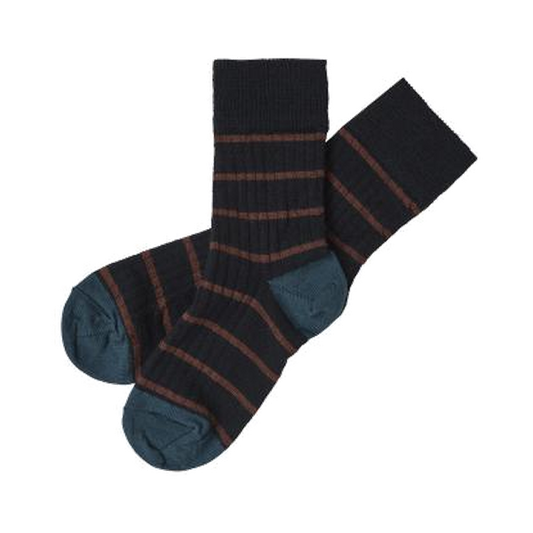 Thin Stripe Socks/DARK NAVY