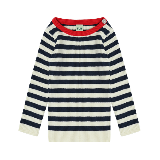 Baby Striped Top/ECRU/DARK NAVY
